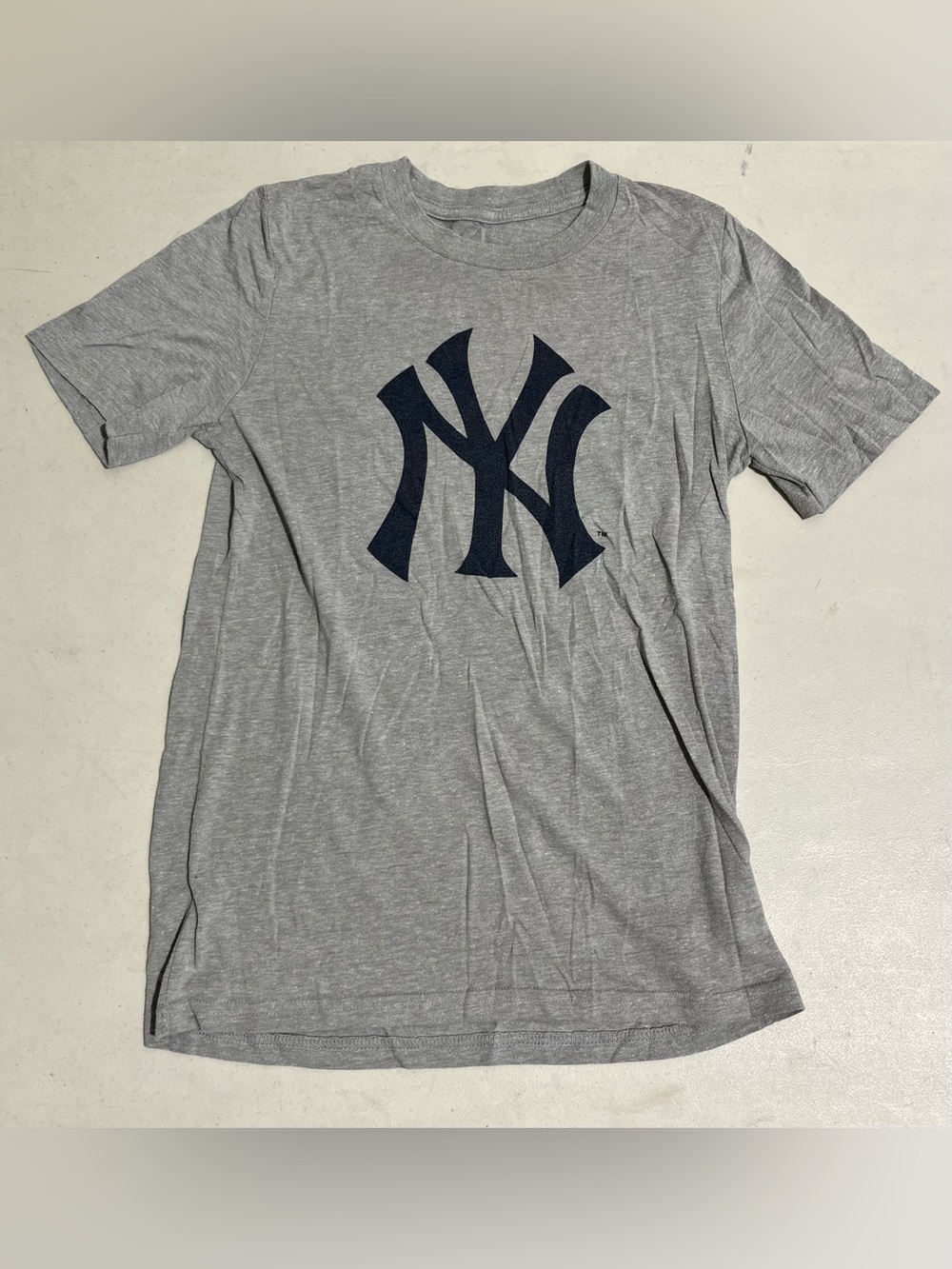 New York Yankees Gray Short Sleeve Logo Tee
